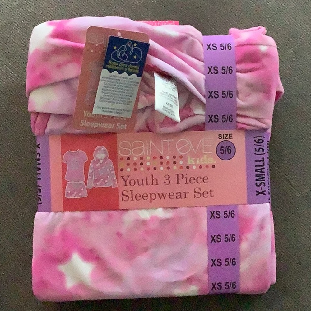 Saint Eve Kids 3 Pc Sleepwear Set